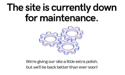 maintenance page